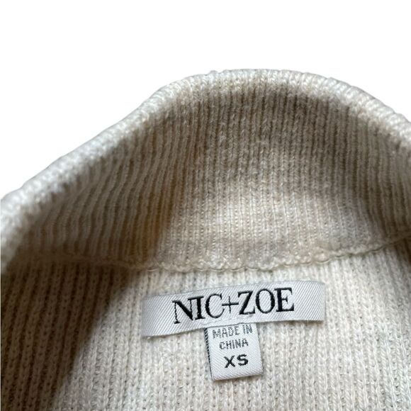 NIC+ZOE Shaker Knit Mock Neck Sweater Size XS - Picture 5 of 5